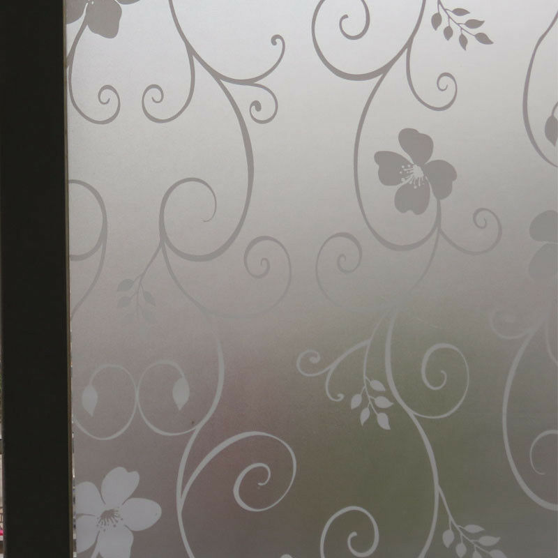 Privatliv soveværelse badeværelse hjem glasvindue dør glasindretning frostet vindue film statisk klæbende frosting klistermærke: D