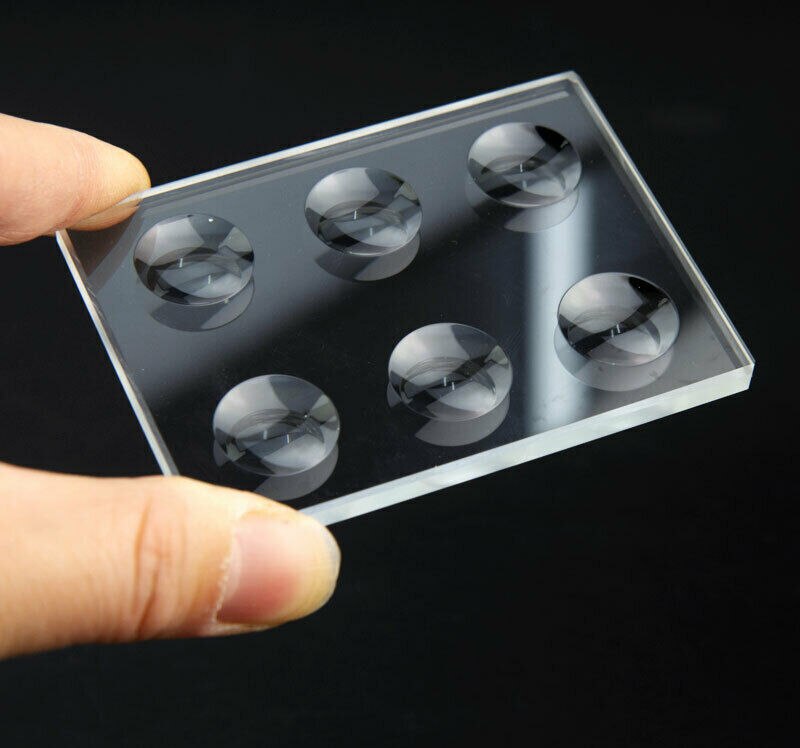 10MM Thickness Circular Concave Cavity Biological Microscope Slide Optical Glass Multiple Wells Optional: 6 wells