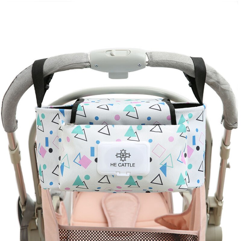 Kinderwagen Organisator Tas Mummie Luiertas Baby Kinderwagen Buggy Winkelwagen Opknoping Tas Waterdicht Afneembare Handtas Kinderwagen Accessoires: color668