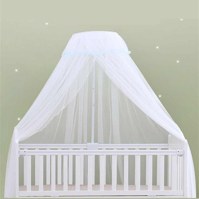 Zomer Baby Wieg Klamboe Self-Stand Baby Bed Net Crib Netting Met Houder Universele Baby Baby Bed Luifel inclusief Houder