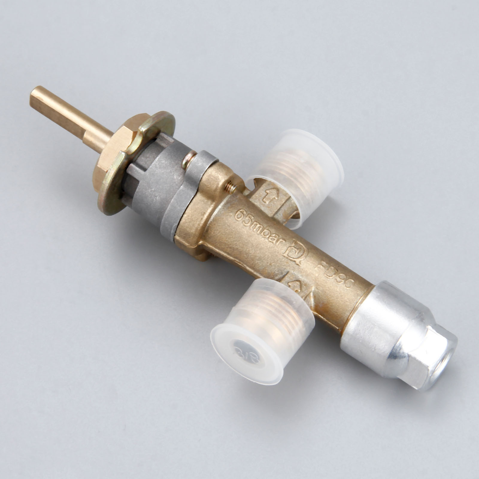 1set Gas Grill Heater Fire Pit Fireplace Propane Gas Control Valve Safety Valve With Inlet And Outlet 5/8inch 6mm Valve Shaft