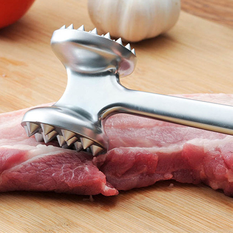 Keuken gereedschap steak losse vlees hamer zinklegering rvs dubbele klop vlees hamer vlees hamer