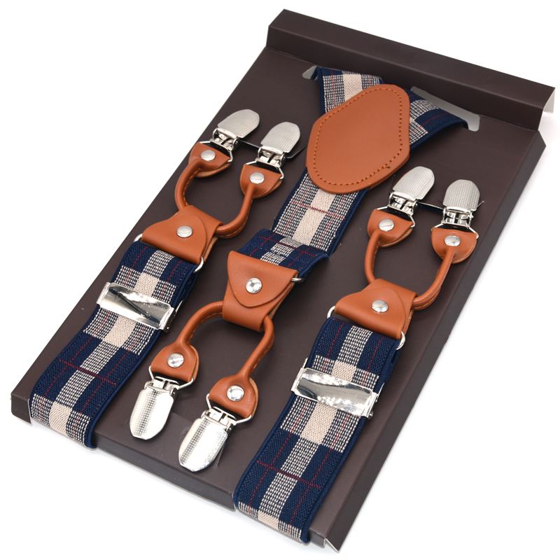 Seler #39 elastiske seler læder herre bukseclips-ende voksen suspensorio tirantes hombre bretelles 3.5*120cm: Mbd 8702