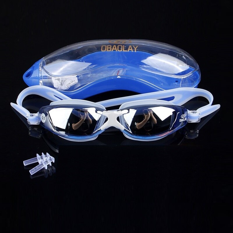 with Prescription lenses Swimming Glasses Silicone myopia Men Swimming Goggles Anti-fog UV With Earplug for Women