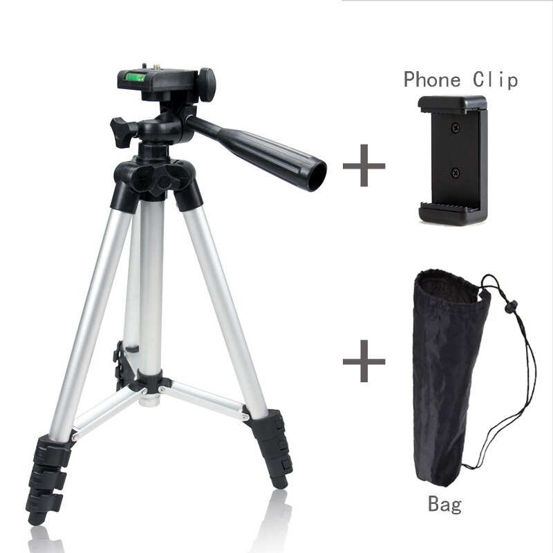 Photography Equipment Adjustable Portable Projector Digital Camera Tripod Mount Bracket Holder Stand Phone Tripod for Photo: Silver