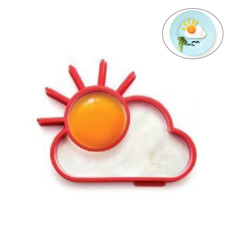 Interessante siliconen eierring antiaanbakpan gebakken eivorm diy ontbijtei gebakken pannenkoekvorm konijn keukengereedschap: Wolk