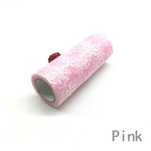 15 cm * 10 yards Schneeflocke Tüll Rolle Organza Sheer Wrap Bogen Stoff DIY Handwerk Tutu Rock Hochzeit Party weihnachten Dekoration: Pink