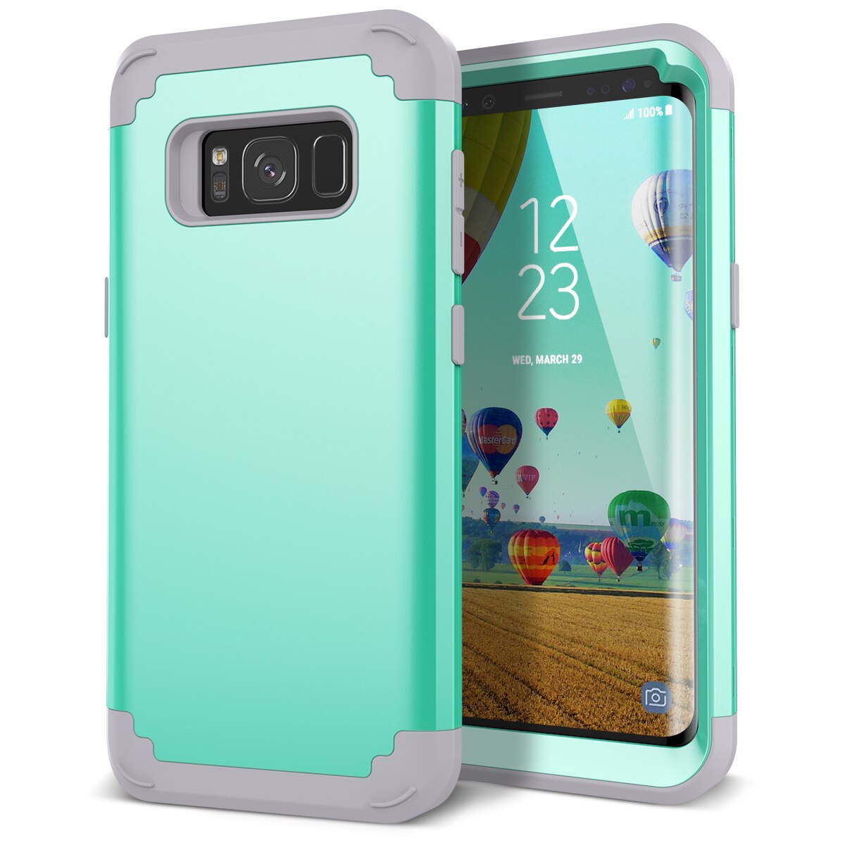 Telefon Fällen Für Samsung Galaxy S8 Plus Note8 Fall Durable PC + TPU 3 Schicht Hybrid Anti-Knock Volle körper Schutzhülle Stoßfest: For Samsung S8 / Green