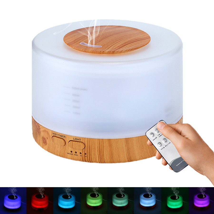 300Ml Aromatherapie Diffuser Luchtbevochtiger Met Led Nachtlampje Voor Thuis Kamer Ultrasone Cool Mist Aroma Essentiële Olie Diffuser