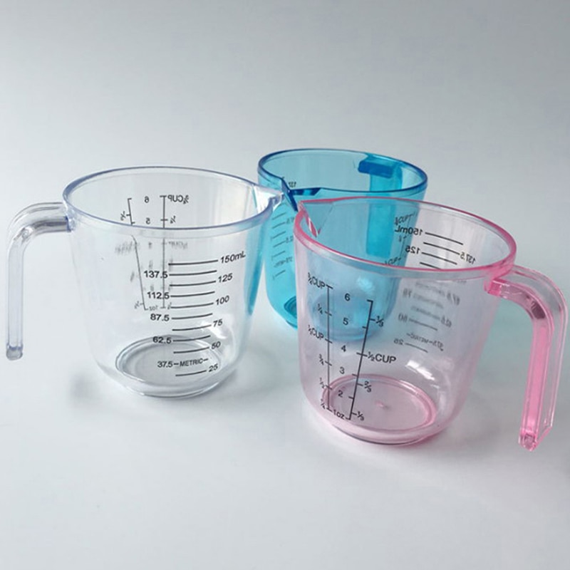 Taza medidora de plástico de resina de 150ml, utensilios para hornear, accesorios de cocina, utensilios medidores de cocina