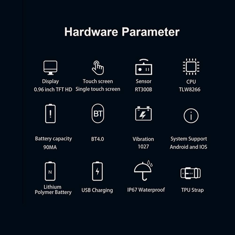 Smart Sport Bracelet Waterproof Fitness Watch Tracker Intelligent Exercise Machine Bracelet Color Screen Heart Rate