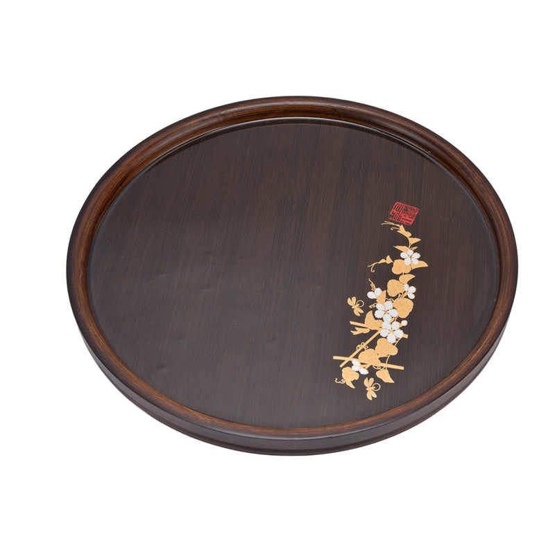 Bamboo Tea Tray Bamboo Serving Tray Artwork Simple for Home