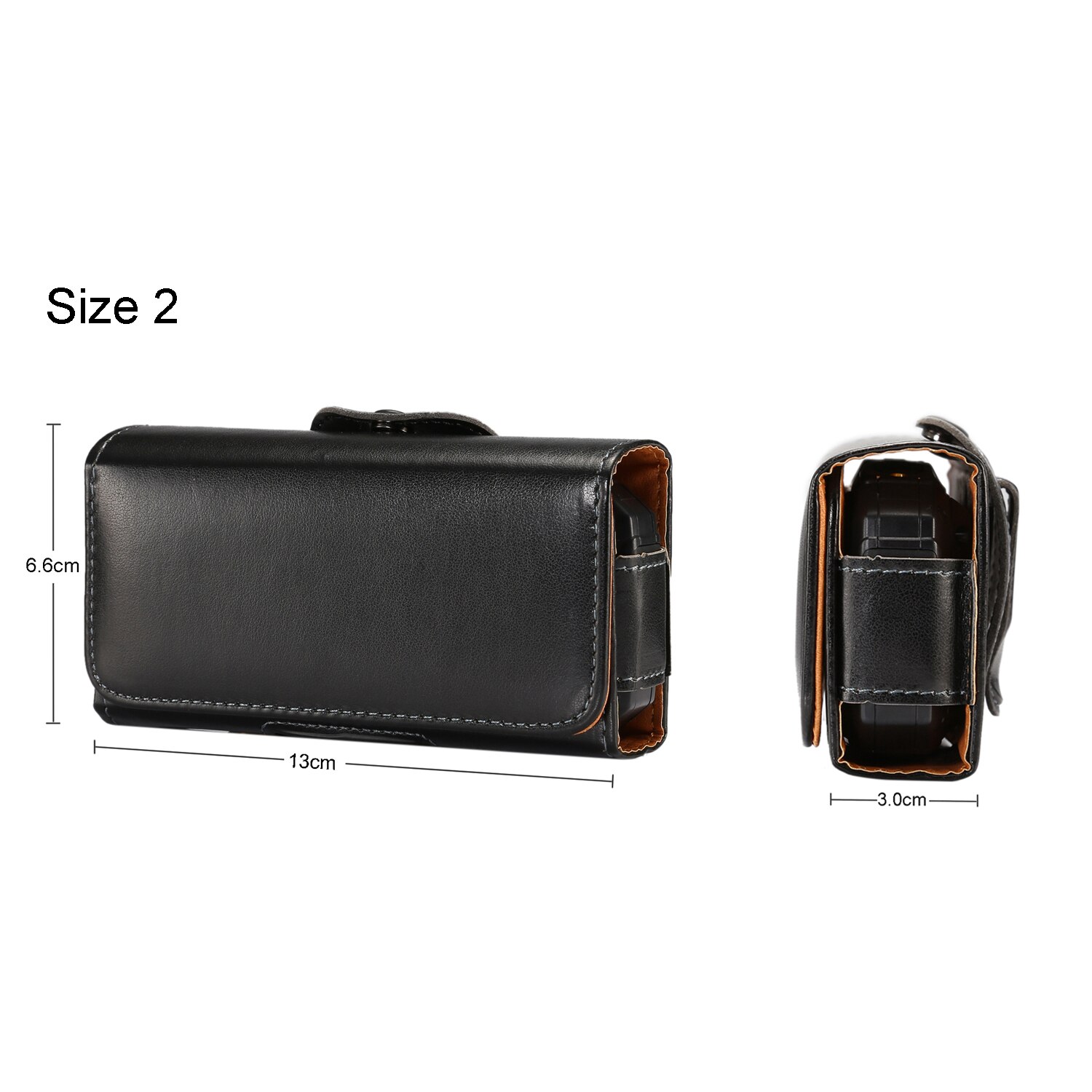 2 Szie ceinture pochette étui de téléphone portable pour personnes âgées taille sac pour ZTE L660 pour Neken EN3 pour Jinli W909 pour changhong: Size 2