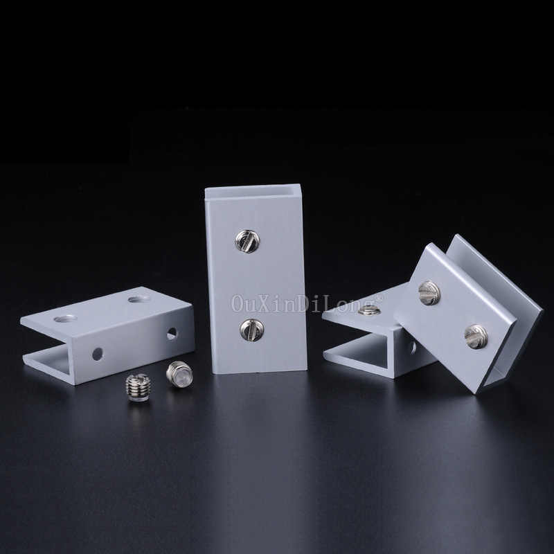 10Stck Platz Aluminium Glas Klemmen für 10-20mm verwöhnen Halfter Ecke Klammern Klemme Dicke Glas Clips 6 größen JF1991