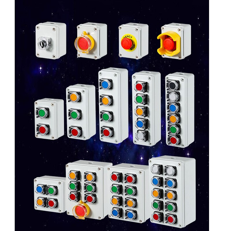 Indoor and outdoor button box Emergency stop start switch Power reset alarm iron door elevator motor Electrical control box