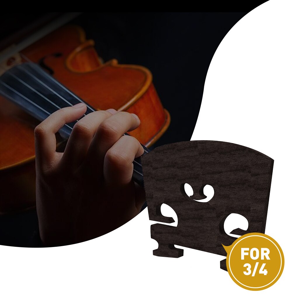 1PC-Master ébano puente violín 4/4, 3/4, 1/2, 1/4, 1/8 puente violín: 3 4