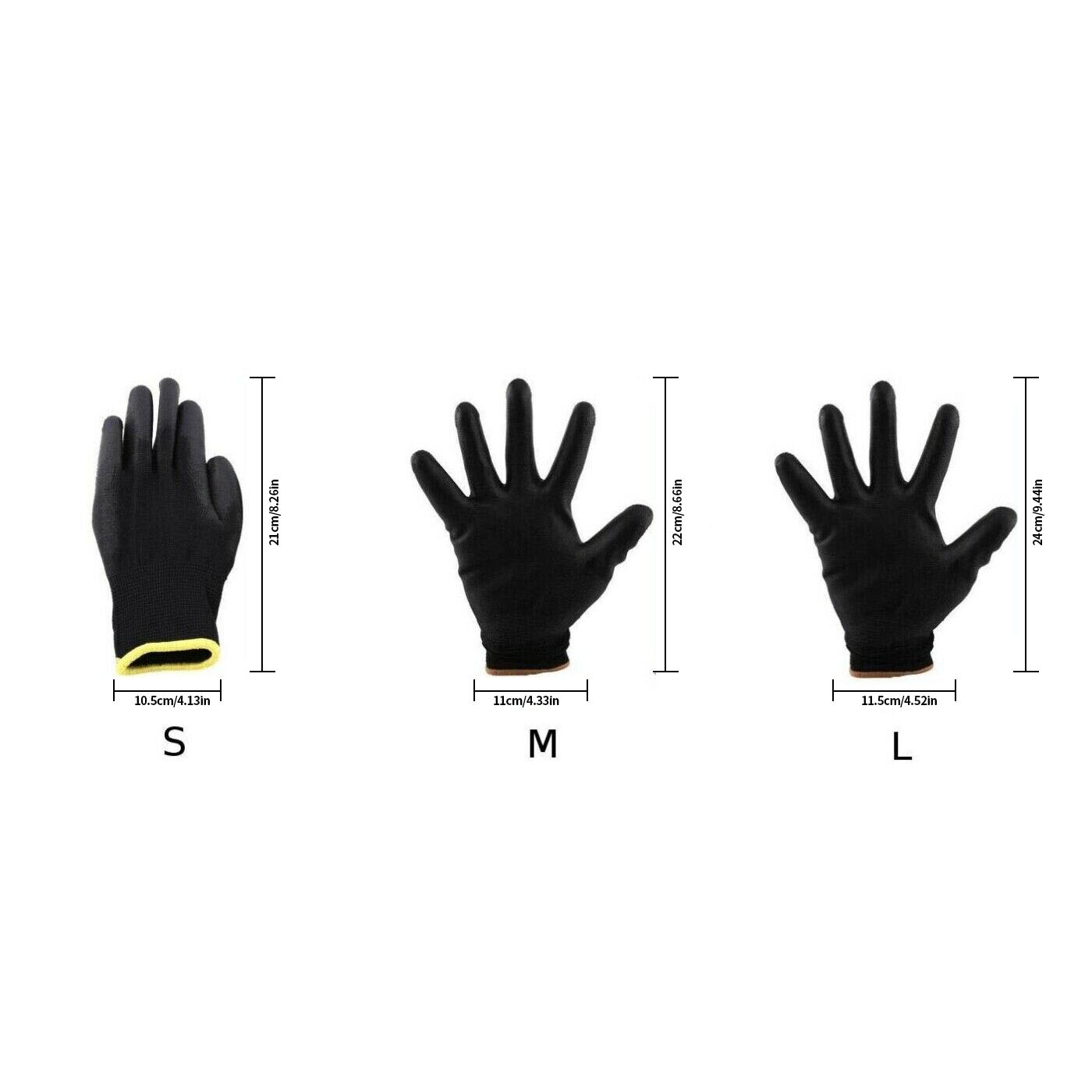 10/20 Pairs Precision Work Gloves Hand Protection Anti-static Nylon PU Coating Flexible Gloves