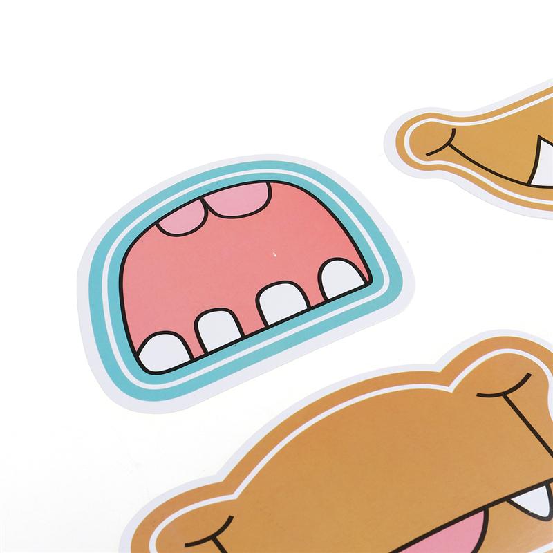 6 stuks grappige cartoon foto-rekwisieten met stokbaard snor gezicht fotohokje poseerrekwisieten voor feest bruiloft