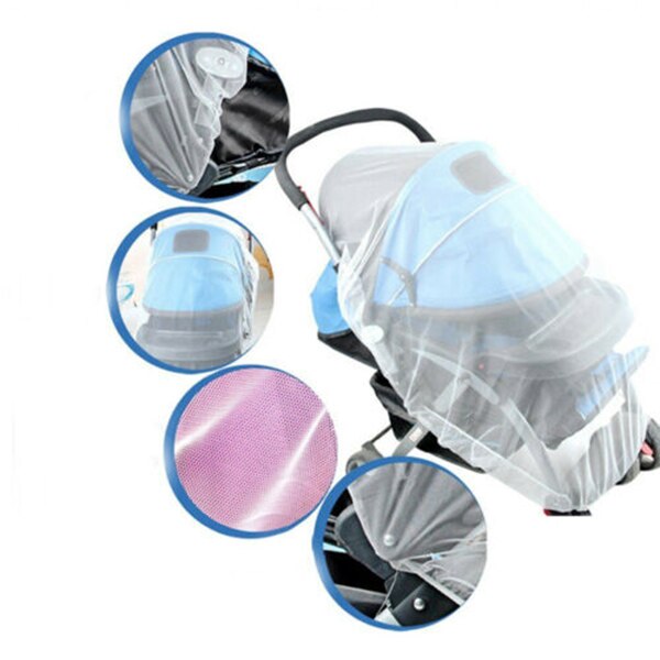 Baby Stroller Mosquito Net Full Insect Cover Carriage Kid Portable Foldable Netting