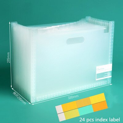 Tiedostokansio paperin järjestäjä säilytysteline monikerroksinen laajeneva laatikkotiedosto toimistotarvikkeet asiakirjapidike pöytäkansio: Läpinäkyvä 2