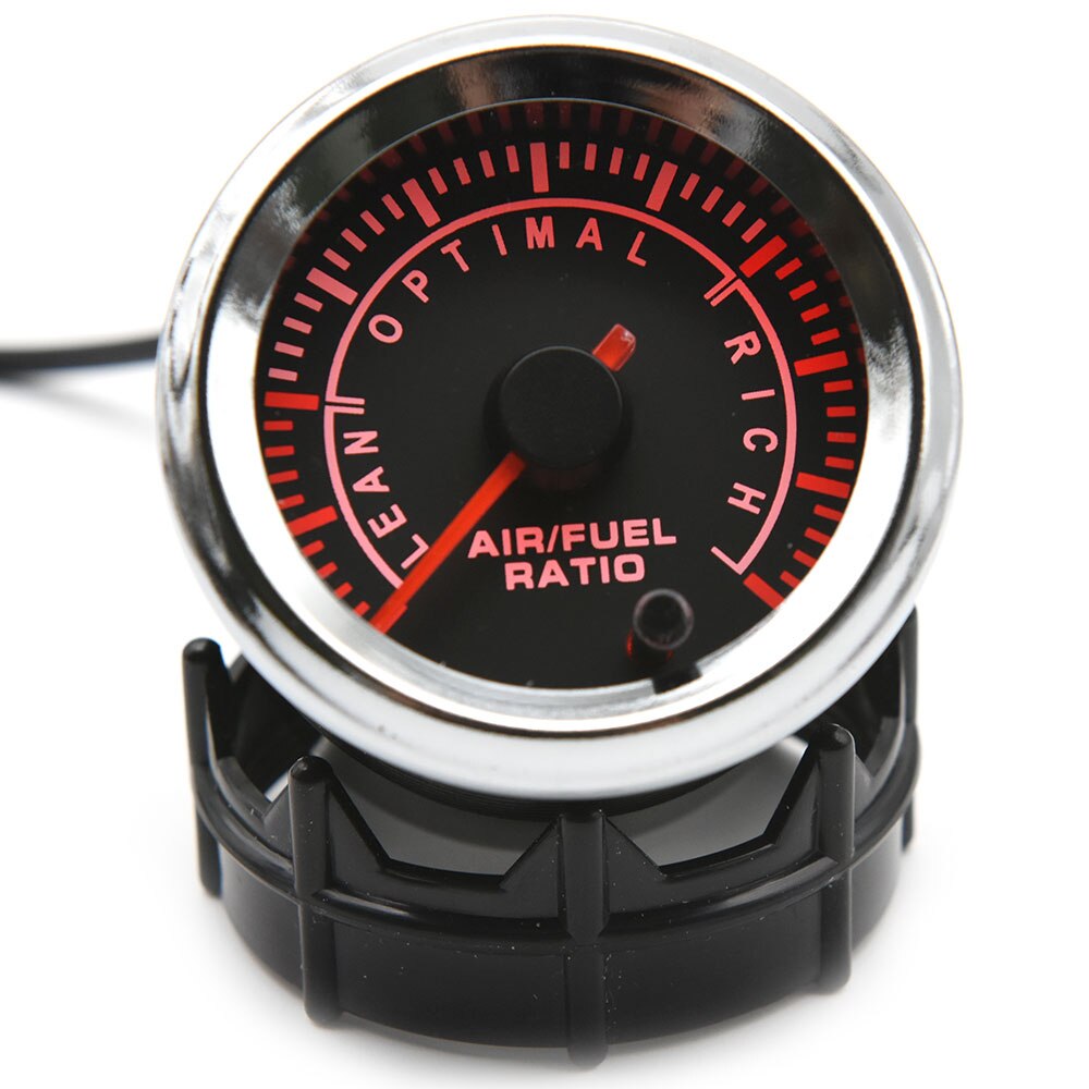 Afr gauge 52mm air fuel ratio gauge digital air fuel ratio meter 12v smoke lens 7 farger led light with gauge pod holder cup: Måler
