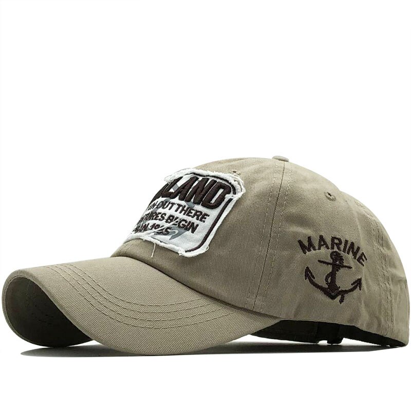 Casquette de baseball en coton 100% pour hommes | Chapeau vintage pour papa, chapeau avec lettres brodées en 3D, casquettes de sports de plein air, modèle: Khaki