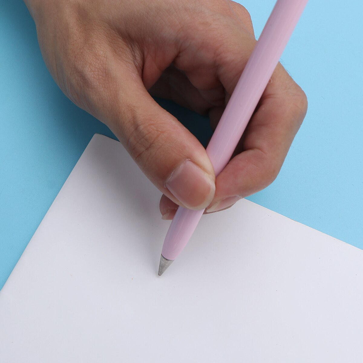 1pc eeuwige potlood inktloze pennen eeuwige potlood oneindig schrijven voor schoolbenodigdheden (roze)