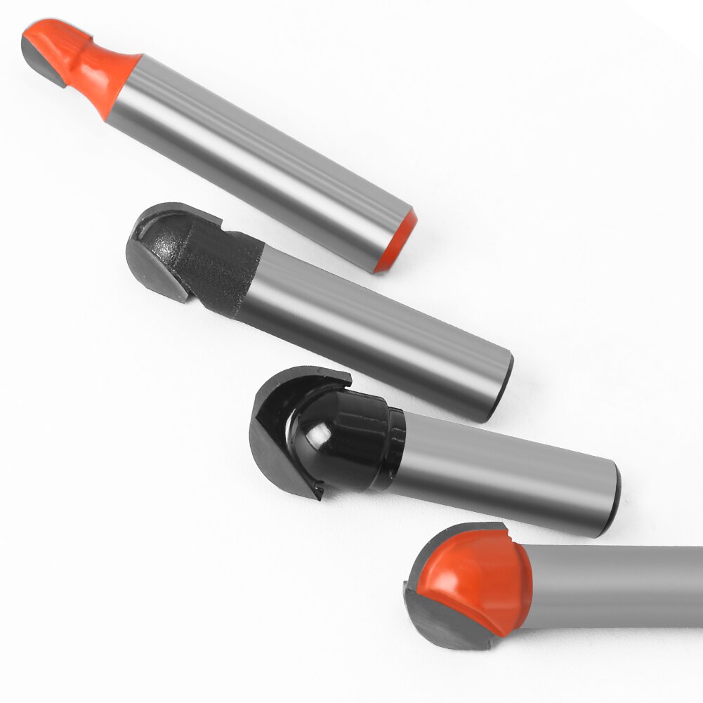 1pc 8mm Shank Ball Nose End Mill Round Nose Cove CNC Milling Bit Radius Core Box Solid Carbide Router Bit Tools