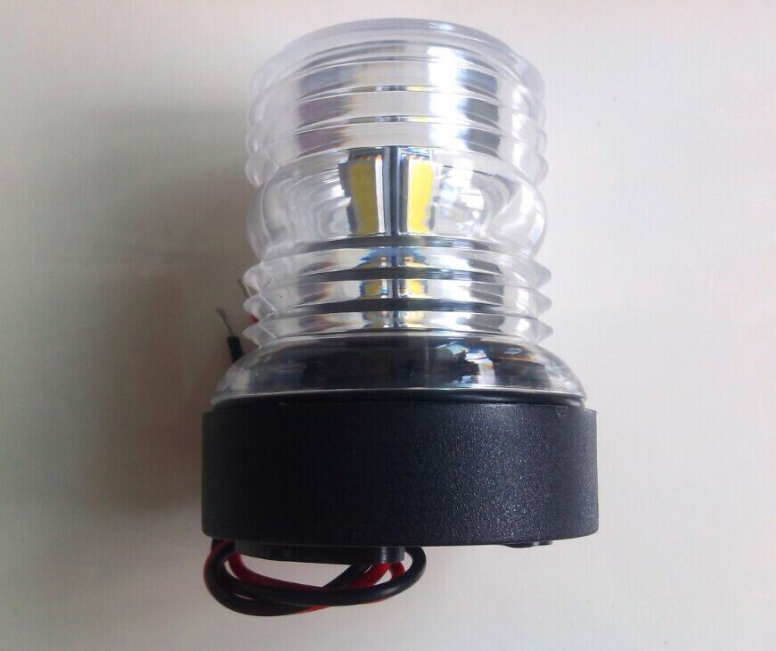 Marine Boat Yacht 360 Degree LED Navigation Light 12V White Plastic All Round Anchor Light