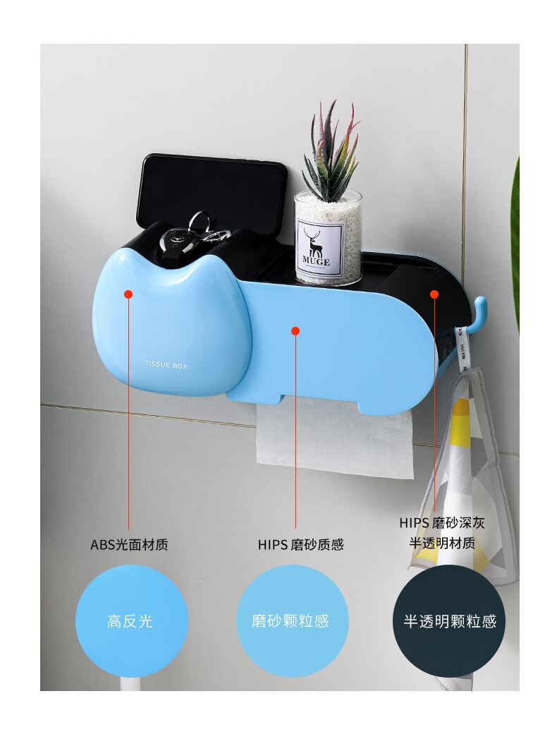 Creativity Toilet Paper Holders Wall Mount Cartoons Durable Tissue Box Holder Bathroom Wc Rolhouder Bathroom Accessories