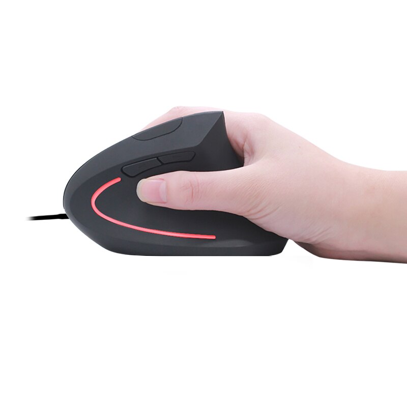Wireless Bluetooth Mouse Ergonomic Optical 2.4G 800/1200/1600DPI Rechargeble Light Vertical Mice Gaming Mouse Gamer: Wired