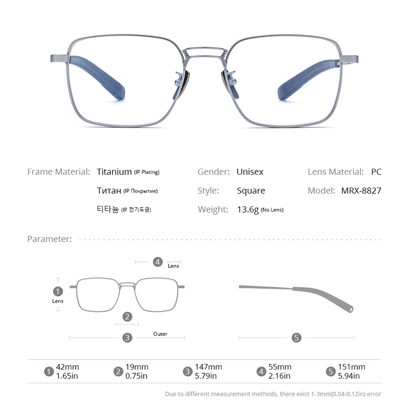 Fonex acetat titanbågar herr märke fyrkantiga retroglasögon ultralätta glasögon japanska glasögon mrx 8827