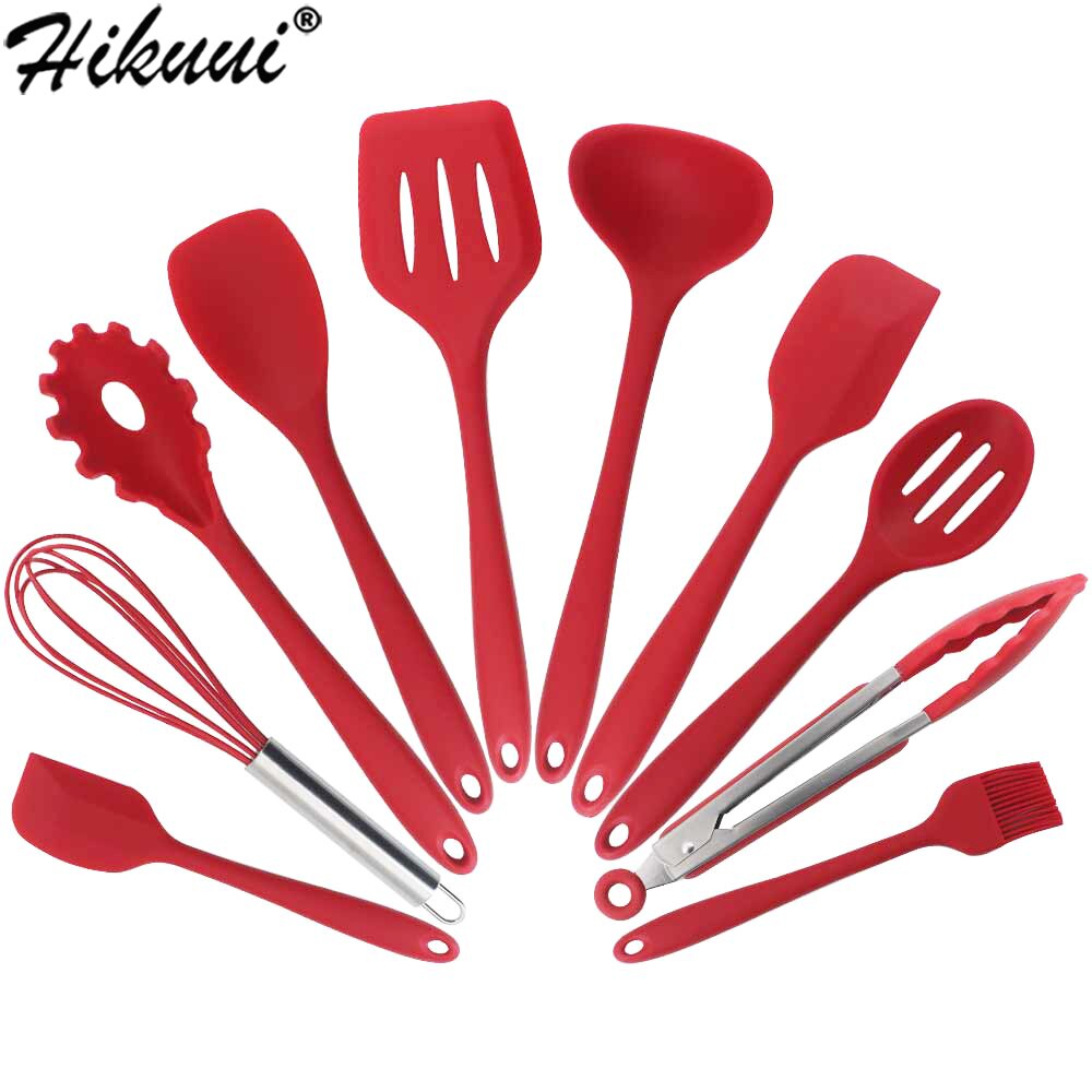 5/10 Pcs/Set Kitchen Cooking Utensil Set Heat Resistant Cooking Tools Non-Stick Nylon Spoon Spatula Baking Kits Accessories