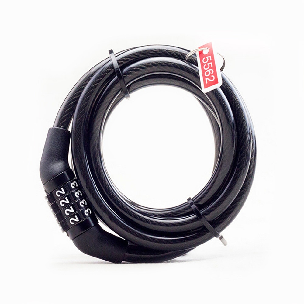 Candado con contraseña para bicicleta, combinación antirrobo, número de código de bicicleta, cadena de Cable de acero, bloqueo de seguridad, accesorios para ciclismo: Default Title