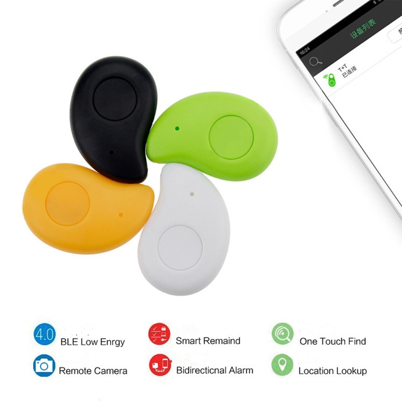 Intelligent Bluetooth 4.0 Tracker Anti-lost GPS Locator Two Ways Alarm Wallet Key Pet Finder Mini Anti-Theft Device