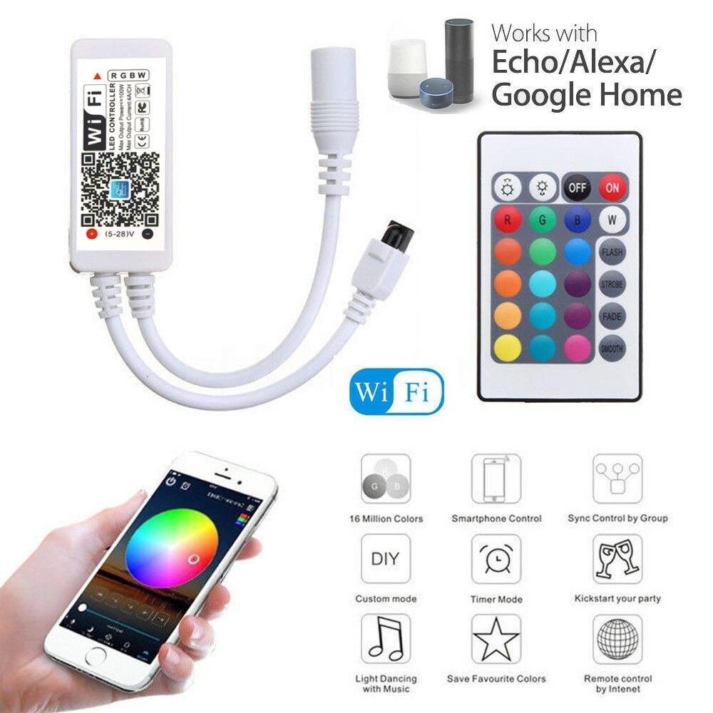 DC 5-28V LED WIFI Controller für RGB LED Streifen Licht IOS oder Android-system Smartphone Steuerung LED streifen Licht 16 Millionen Farben