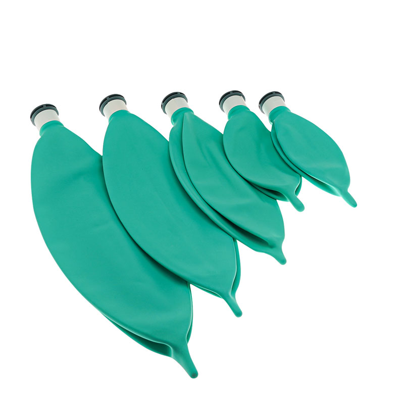 0.25l/0.5l/1l/2l/3l lateksfri airbag anestesi pustepose for pustekrets anestesimaskin respirator luftsekk 1pc: Grønn