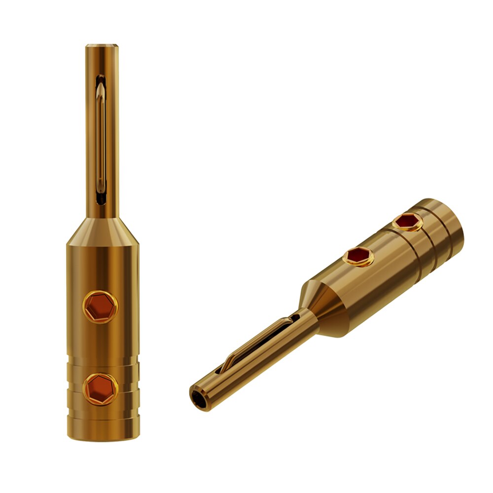 Monoaudio B80 99.998% connecteur de fiche banane en cuivre pur rouge plaqué or/Rhodium, prise de câble Audio pour haut-parleur