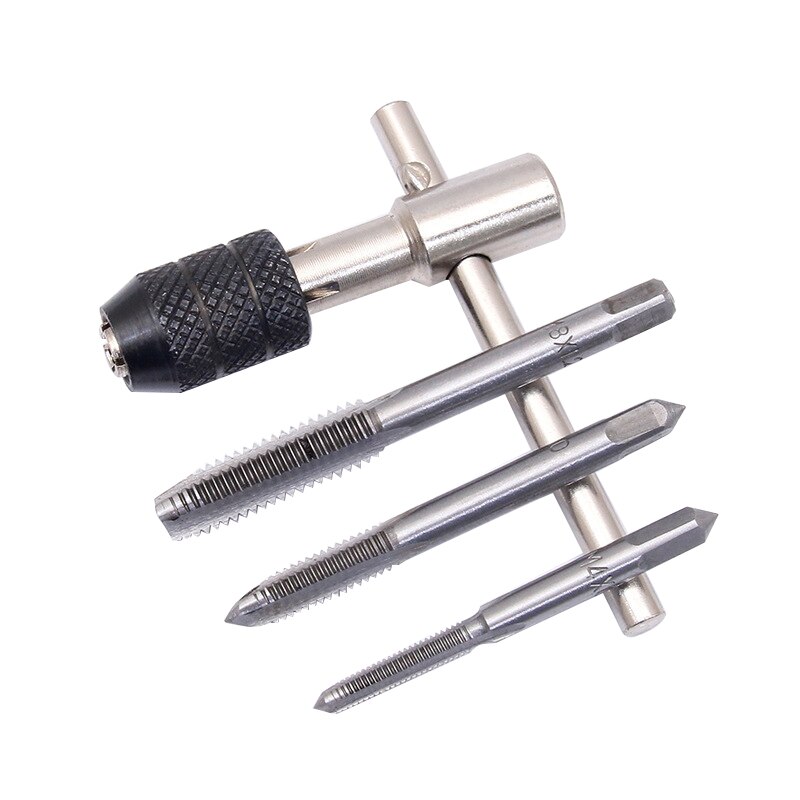 6 Pcs/Pack Screw Tap Wrench Metric Screw Tap T-shaped Wrench Threading Tapping Hand Tool Kit Tapping Tool Screw Tap Wrench Set