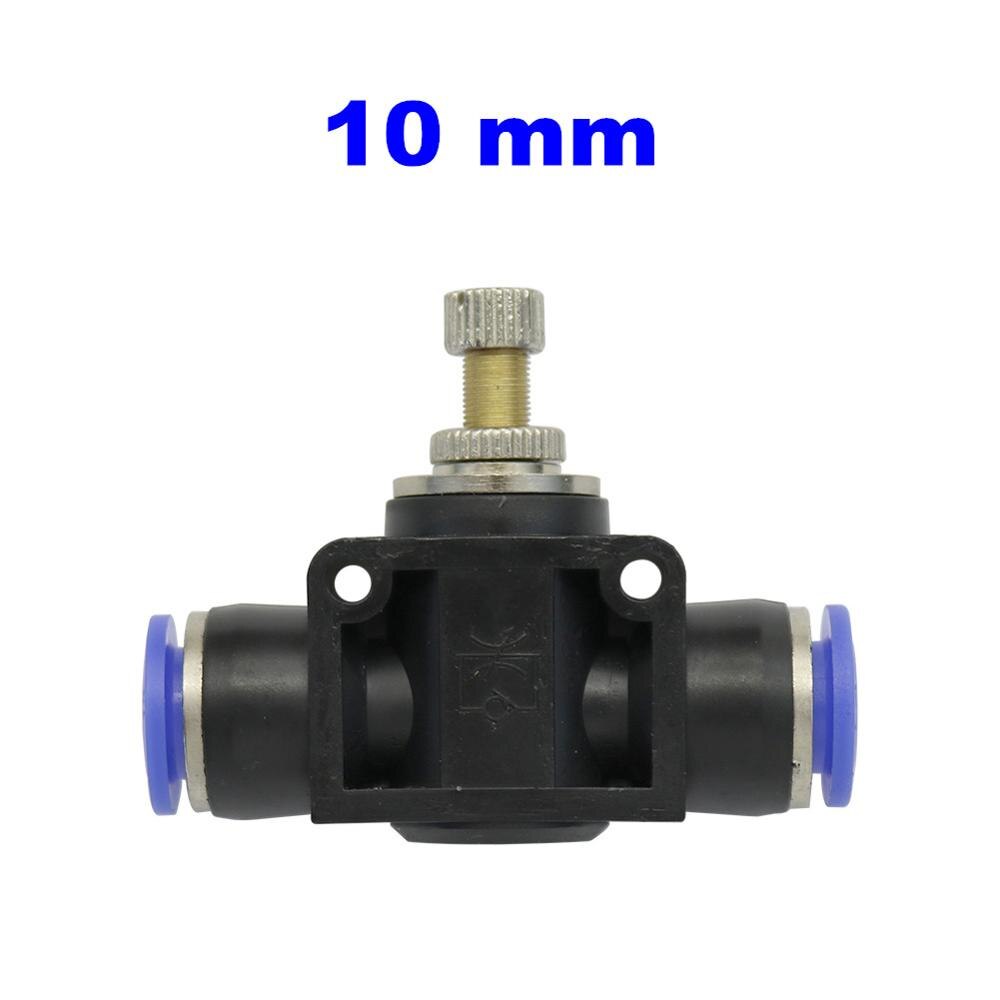 Pneumatic Airflow Regulator 4mm 6mm 8mm 10mm 12mm OD Hose Tube Gas Flow Adjust Valve Air Speed Control Valve Pneumatic Fitting: 10mm