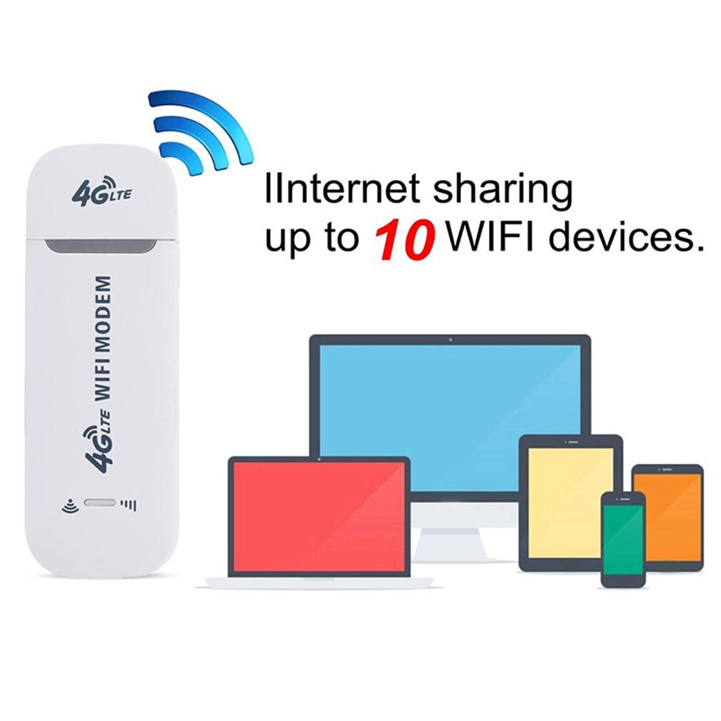 4G Wifi Modem Auto Draagbare Wifi Universele 150Mbps Router Adapter Hotspot Draadloze Netwerkkaart Demodulator Usb Voor Thuis kantoor