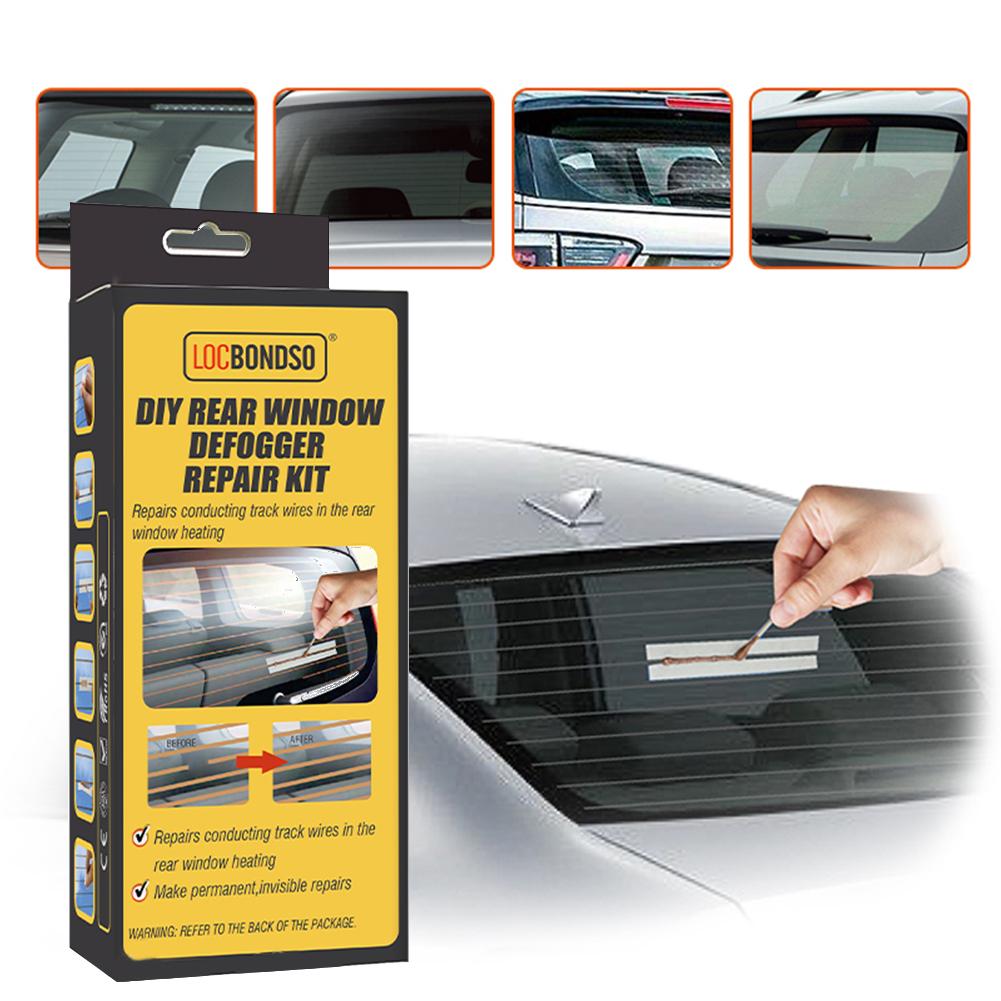 Kit de reparación de desnebulizador de ventana trasera de coche, reparación de línea de niebla de vidrio de ventana trasera automática, líneas de rejilla desnebulizadora rota,