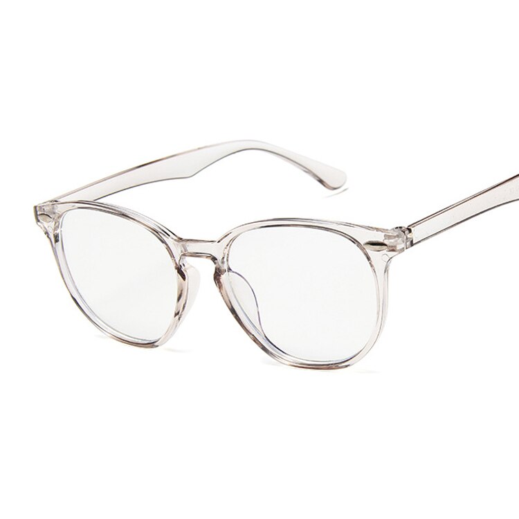 Gafas transparentes con monturas de óptica falsa para mujer, lentes transparentes para miopía, gafas para ordenador: Trans Gray