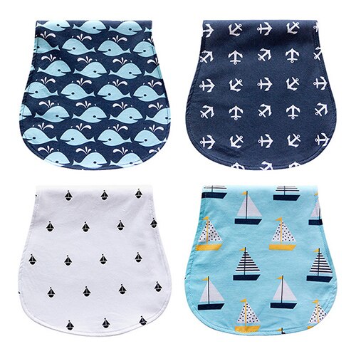 4 Stks/partij Verpleging burp Katoenen Baby Schort Voor Feeding Bandana Sjaal Baby Speeksel Handdoek slabbers voor jongens Meisjes Bandana slabbetjes: 3