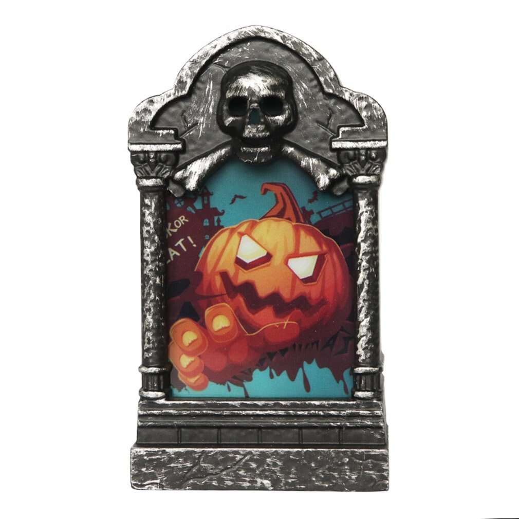 Halloween LED Light up Glowing Horror Atmosphere Venue Layout Decoration Tombstone Haunted House Set Home Party Decor: Champagne