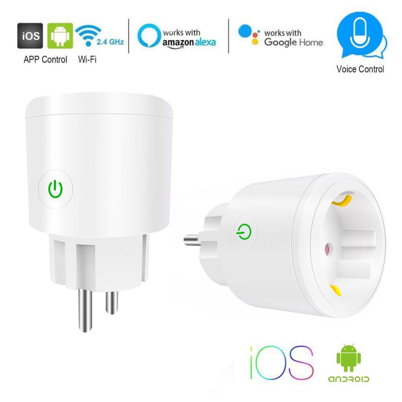 WiFi EU Smart Plug 16A 100-240V Adapter Wireless Remote Voice Control Smart Home Smart LifeTimer Socket For Google Home Alexa