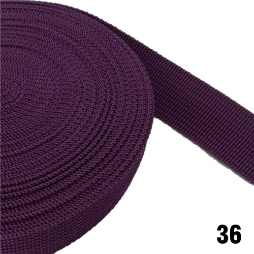 25mm Webbing 10meter long 1&quot; polypropylene for Bag Sewing Belt Webbing Strap dog collar line Strapworks: 36 Tyrian Purple