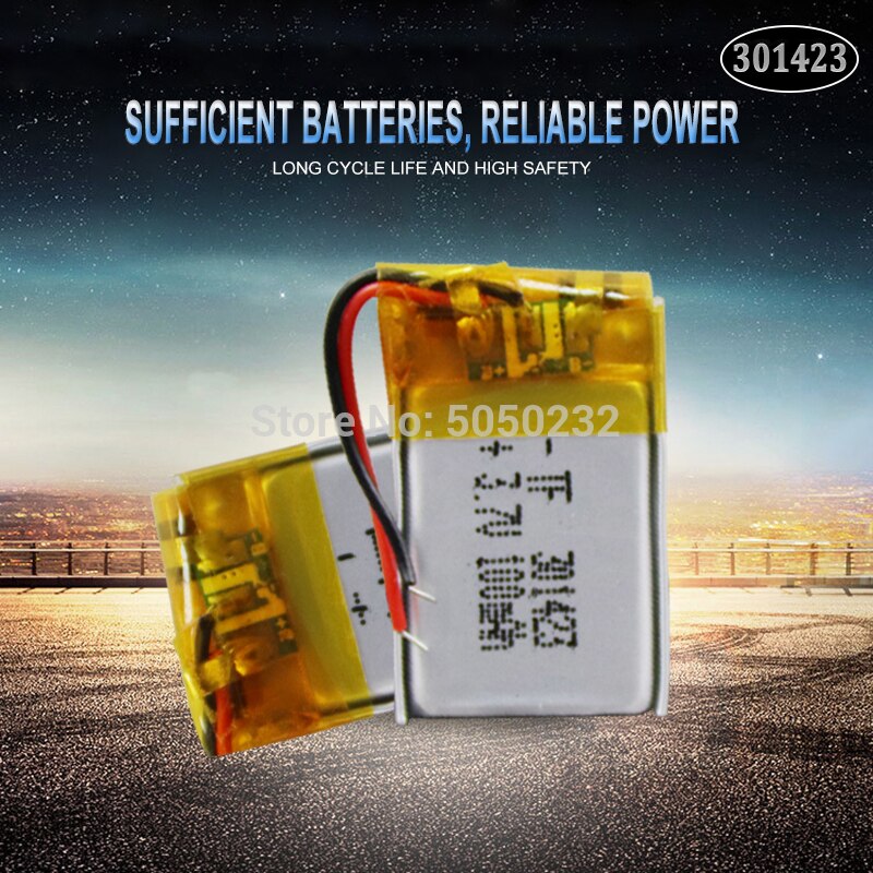 1pc Genuine 3.7V lithium battery 301423 Bluetooth headset 100MAH For MEIZU MP3 speaker 031423 universal core