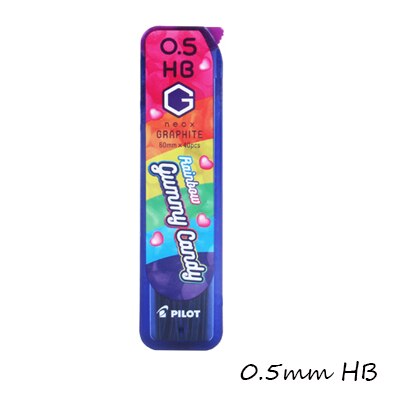 Piloto de Japón X revista Nicola Limited Neox grafito lleva para lápices mecánicos HRF5G20 0,5mm B/HB 60mm * 40 Uds: 0.5 HB CANDY