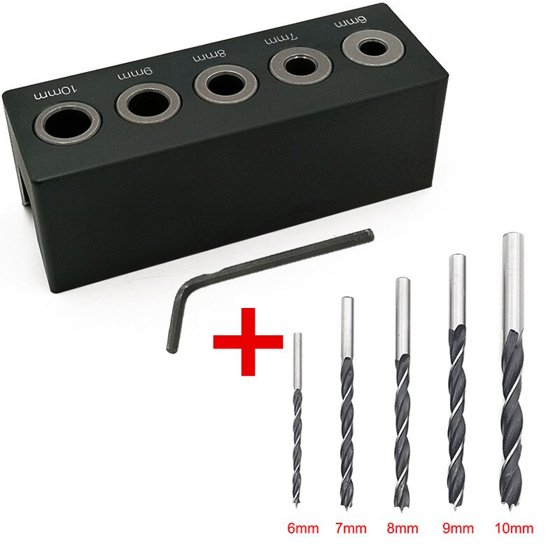 90 Graden Rechte Hoek Boor Gids Pocket Gat Jig Kit Aluminiumlegering Gat Locator Doweling Jig Houtbewerking Gereedschap: type C